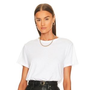 Agolde Rena T-Shirt in White. Size Small